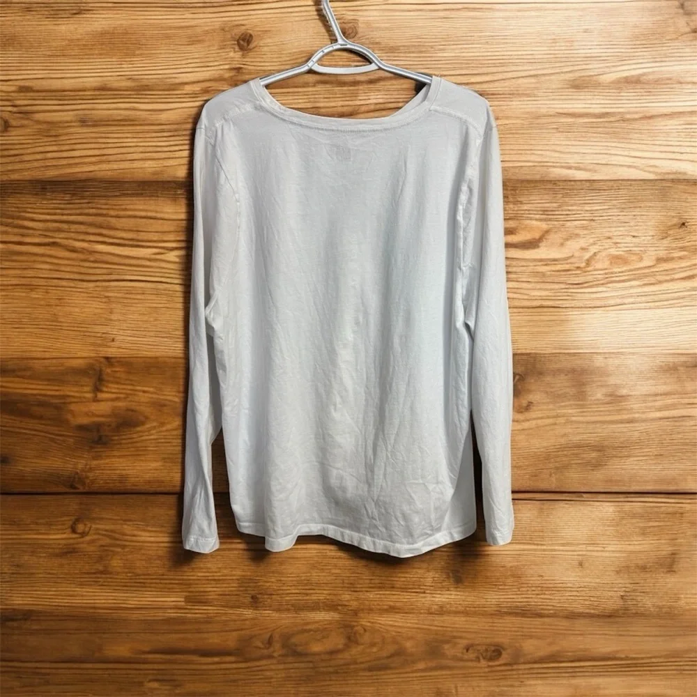 J. Crew White Festive Collector Tee Christmas Tree Long Sleeve - Picture 3 of 6